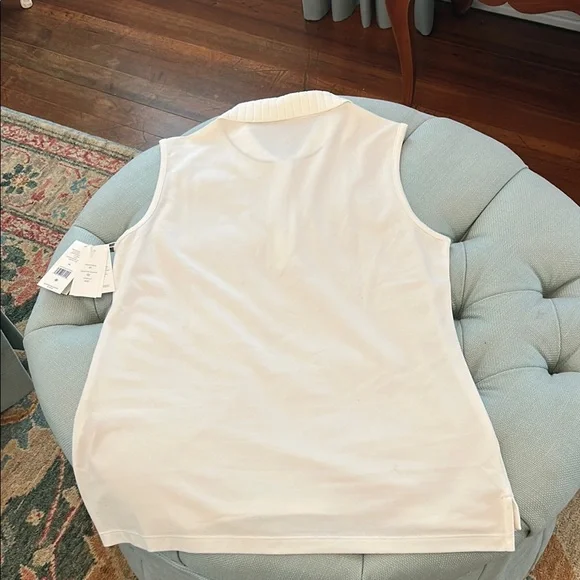 Tory Sport White Sleeveless Polo Top - Picture 4 of 4